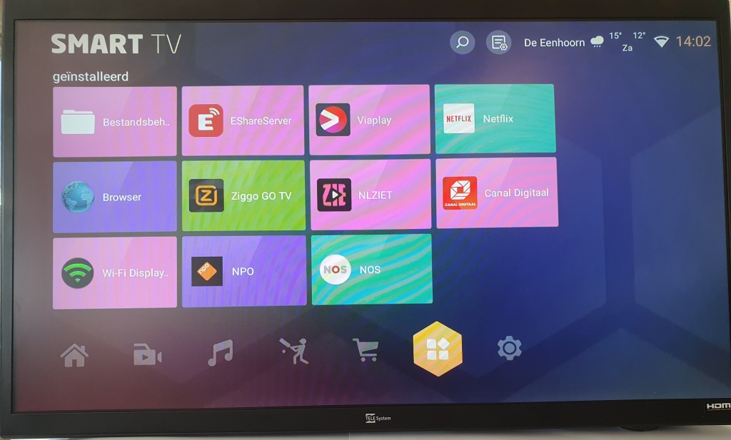 Telesystem Palco 19" Smart LX Slim 12/230V S2/T2 HD LED TV met Android 9  KPN Digitenne, M7 Fastscan. - Afbeelding 3